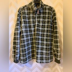 CHICYEA Long Sleeve Fleece Super Soft Zip Pullover XL